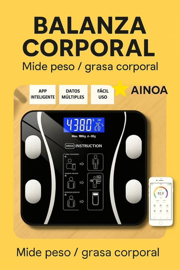 Balanza mide  Peso y grasa corporal